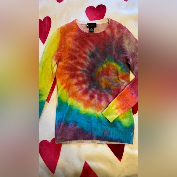C by Bloomingdale's Tie-Dye Cashmere Sweater - Picture 1 of 3